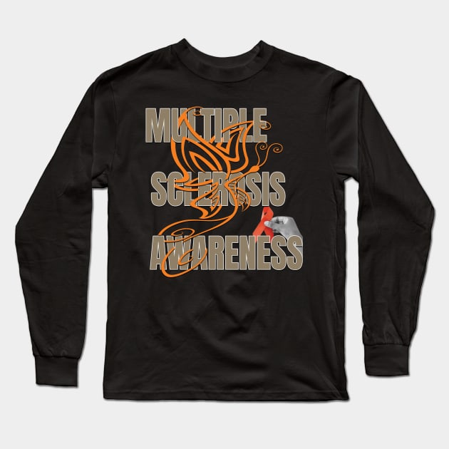 Multiple Sclerosis Awareness Long Sleeve T-Shirt by TeeText